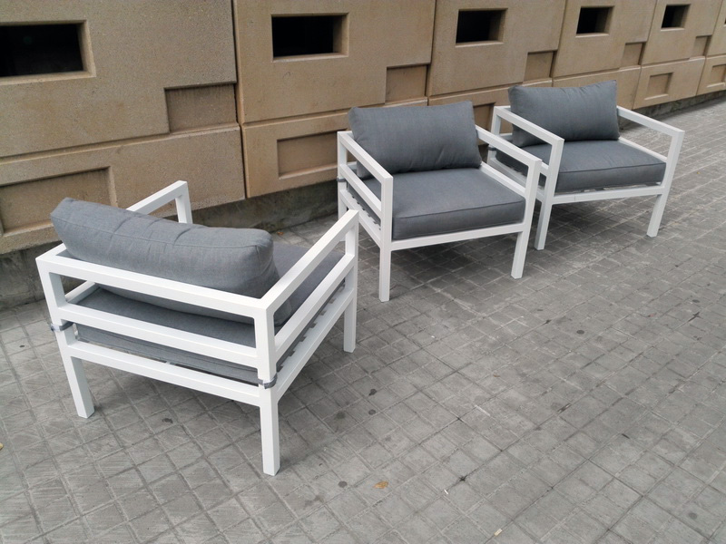 butaca terraza jardin metal gris claro 46-64x78.5x75 (44eu.) 3u